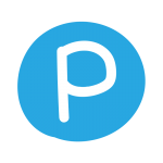 丸いパーキングのマーク（青）