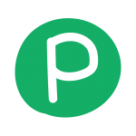 丸いパーキングのマーク（緑）