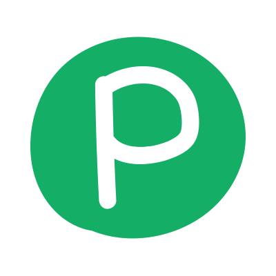 丸いパーキングのマーク（緑）