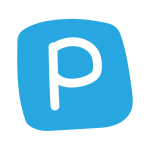 四角いパーキングのマーク（青）