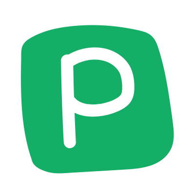 四角いパーキングのマーク（緑）