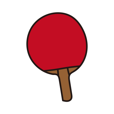 卓球のラケット（赤）