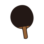 卓球のラケット（黒）