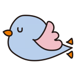 飛んでいる青い小鳥1