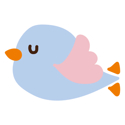 飛んでいる青い小鳥2