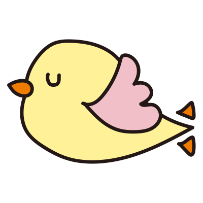 飛んでいる黄色い小鳥1