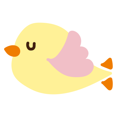 飛んでいる黄色い小鳥2