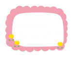 チューリップのピンクの枠