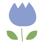 まるくて可愛いチューリップ（青）2