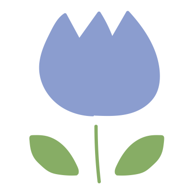 まるくて可愛いチューリップ（青）2