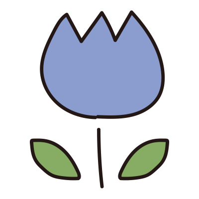 まるくて可愛いチューリップ（青）1