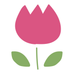 まるくて可愛いチューリップ（ピンク）2