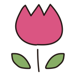 まるくて可愛いチューリップ（ピンク）1