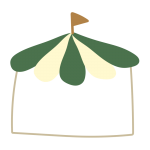 緑のテントの枠1