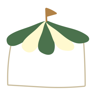 緑のテントの枠1