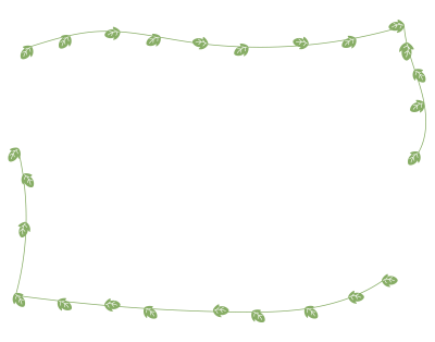 つるの葉の枠