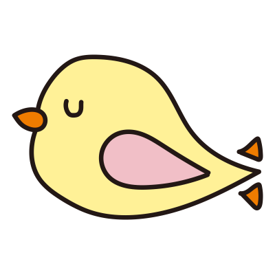 休んでいる黄色い小鳥1