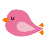 休んでいるピンクの小鳥2