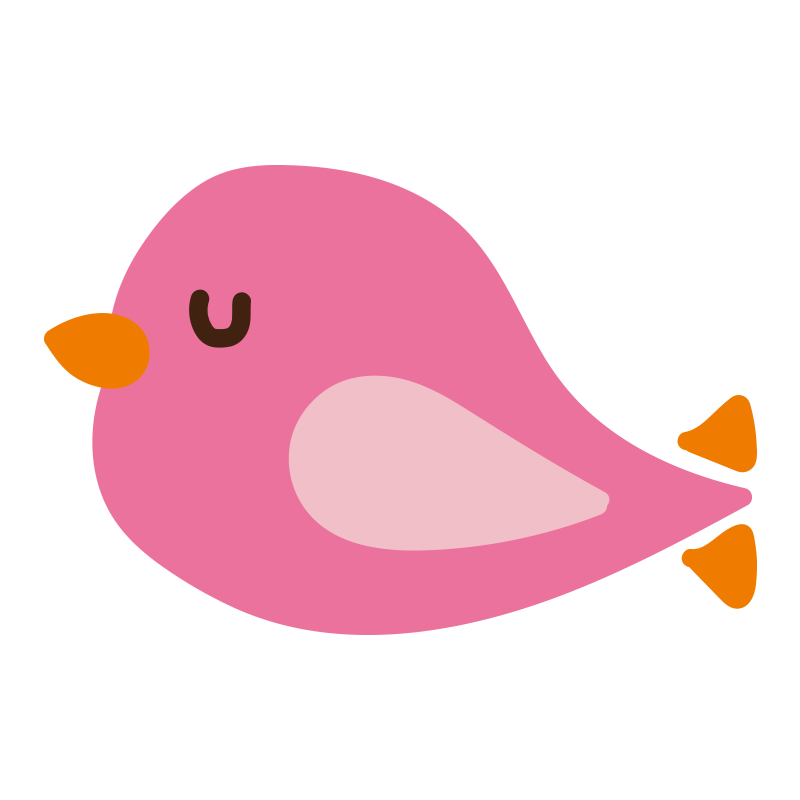 休んでいるピンクの小鳥2