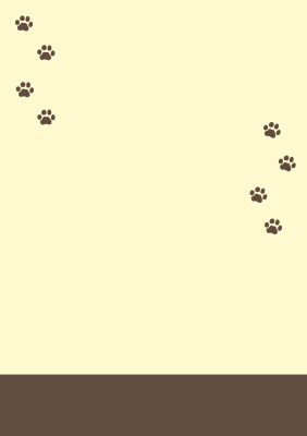 猫の足跡テンプレート1 縦 の無料 フリー イラスト かわいい手描きの無料 素材 てがきっず 保育園 小学校 介護施設にぴったりのフリー素材イラスト