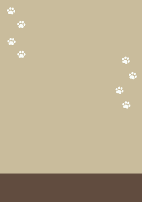 猫の足跡テンプレート2（縦）