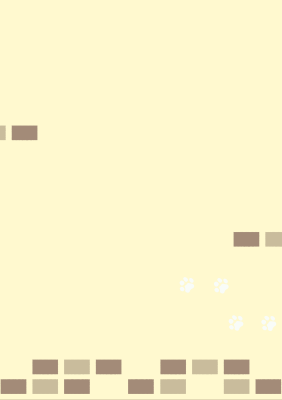 猫の足跡テンプレート4（縦）