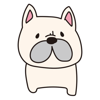 立っているフレンチブルドッグ