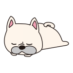 寝ているフレンチブルドッグ