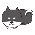 寝ている柴犬（黒）