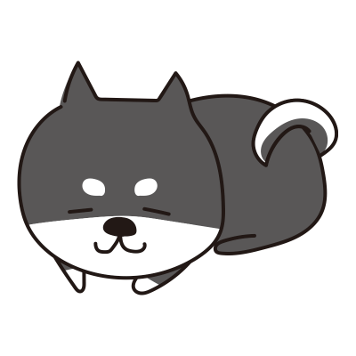 寝ている柴犬（黒）