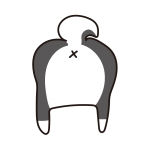 柴犬（黒）のおしり