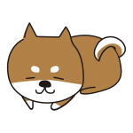 寝ている柴犬（茶）