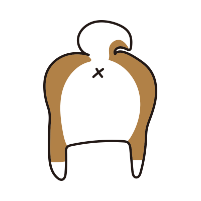 柴犬（茶）のおしり