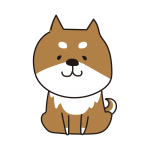 座っている柴犬（茶）