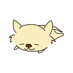 寝ているチワワ