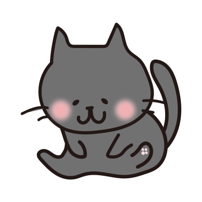 毛繕いする黒い猫