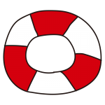 赤い浮き輪