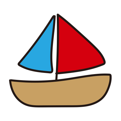 赤と青のヨット1