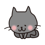 お辞儀する黒い猫