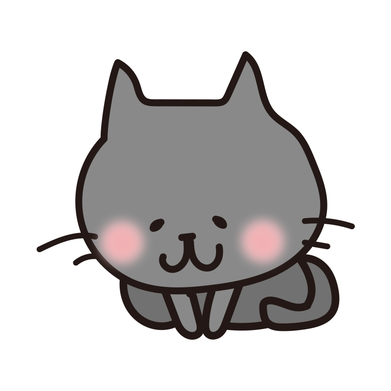 お辞儀する黒い猫の無料(フリー)イラスト | かわいい手描きの無料素材