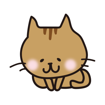 お辞儀する茶色の猫