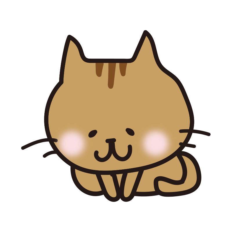 お辞儀する茶色の猫の無料(フリー)イラスト | てがきっず - 可愛い手描きイラスト / 保育園・小学校・PTA向けのフリー素材