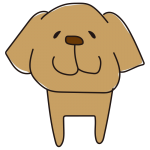 立っているゴールデンレトリーバー