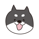 柴犬の顔（黒）