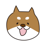 柴犬の顔（茶）