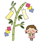 笹飾りと女の子