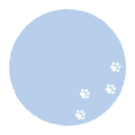 足跡のついた青い丸い枠