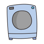 青いドラム式洗濯機1