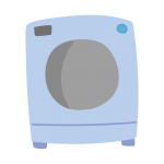 青いドラム式洗濯機2