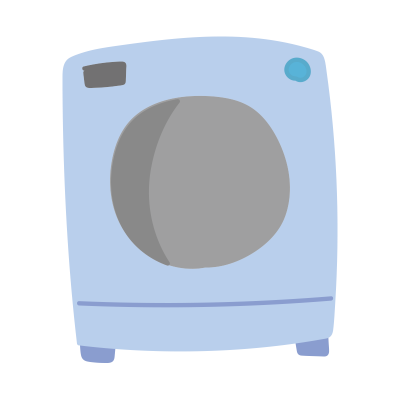 青いドラム式洗濯機2